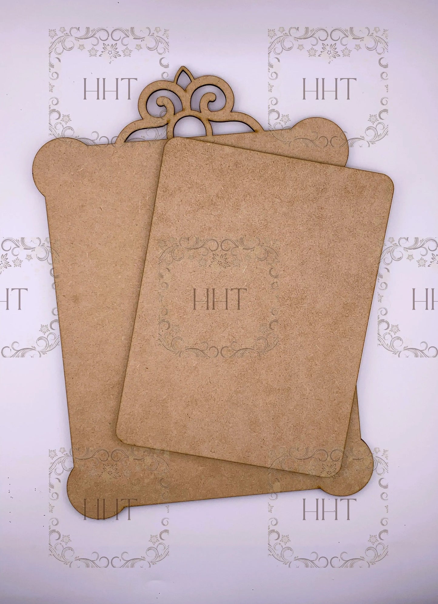 Laser Cut MDF Vintage Style Wood Base Blank and Overlay Plaque 2 pc, Decoupage Mixed Media 29cm x 20cm, 11.5 x 8 , 1/8 , 3mm thick Handcrafted Holiday Traditions