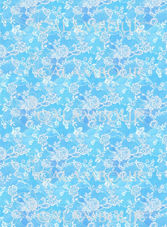Calambour Design, Blue Collection, Shabby Chic, Lace, Background, Wallpaper, Ornamental, TCR79, Rice Paper Decoupage 32 x 45 cm 12.5 x 17 in