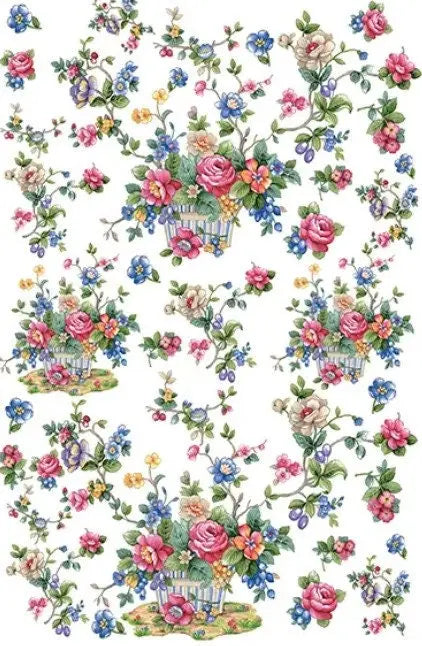 Calambour Design, Big Small Collection, Flowers, Shabby Chic, Ornamental, Roses, ENS 06, Decoupage Classic Paper, Acid Free, 27 x 19 inches Calambour