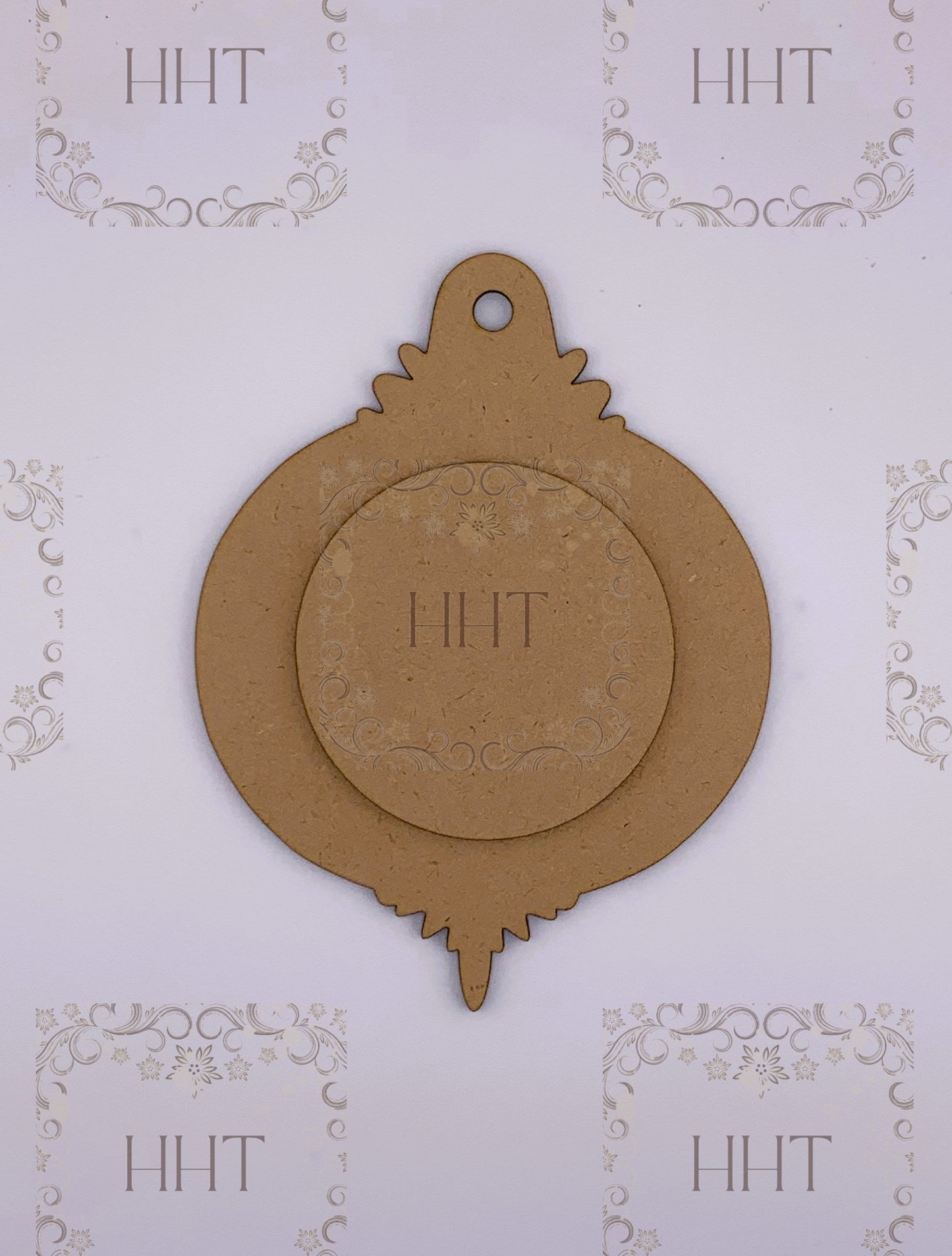 Laser Cut MDF, Christmas, Ornament, Base, Blank, with Center Overlay, 2 piece, Decoupage Mixed Media, Craft, Crafts,, 2 sizes, 1/8 , Crafts