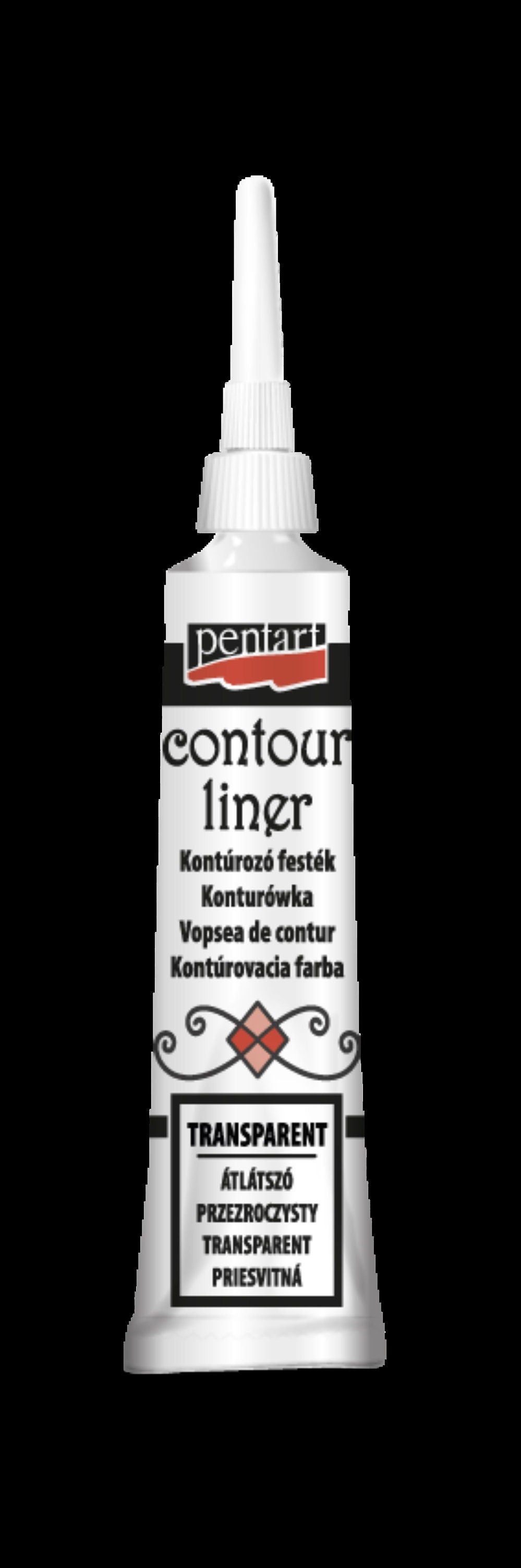 Pentart, Contour liner, 20 ml Blue, Green, Red, Black, Transparent, Pearl, Paint Pen, Water Based, 3d, Dimensional