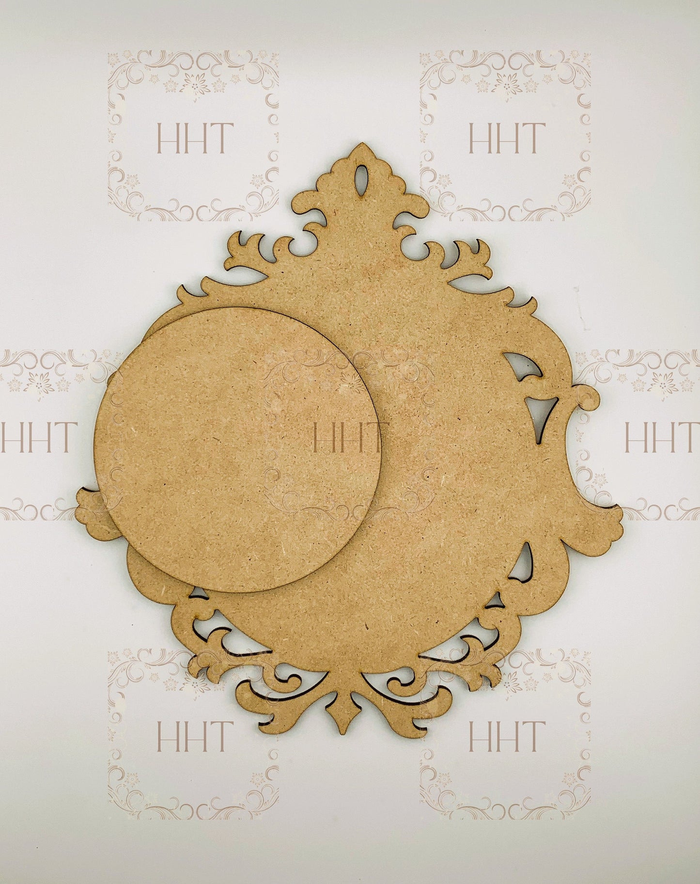 Laser Cut MDF, Vintage Style Ornament Base, Blank, Base, Decoupage, Crafts, Mixed Media, 8.5 x 9.5