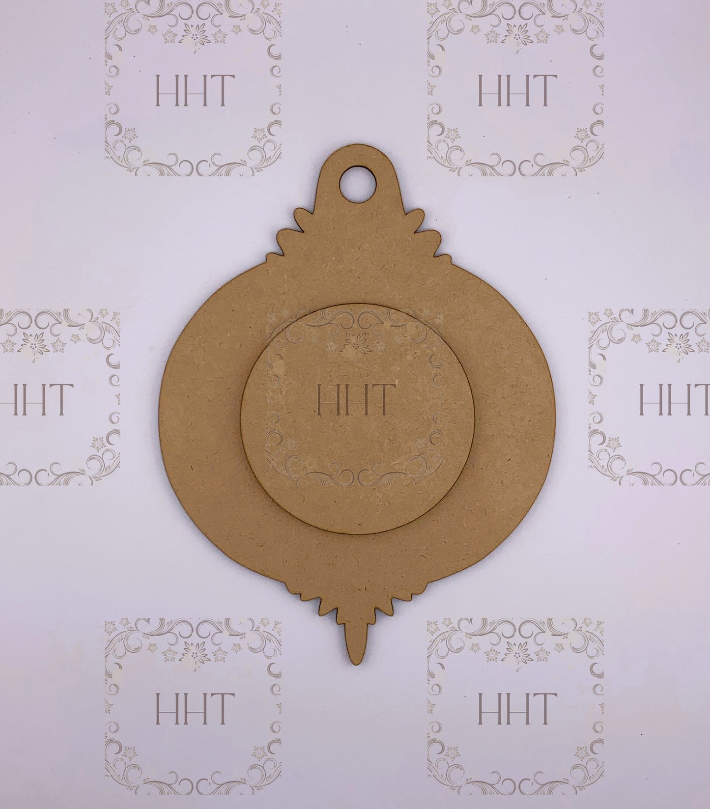 Laser Cut MDF, Christmas, Ornament, Base, Blank, with Center Overlay, 2 piece, Decoupage Mixed Media, Craft, Crafts,, 2 sizes, 1/8 , Crafts