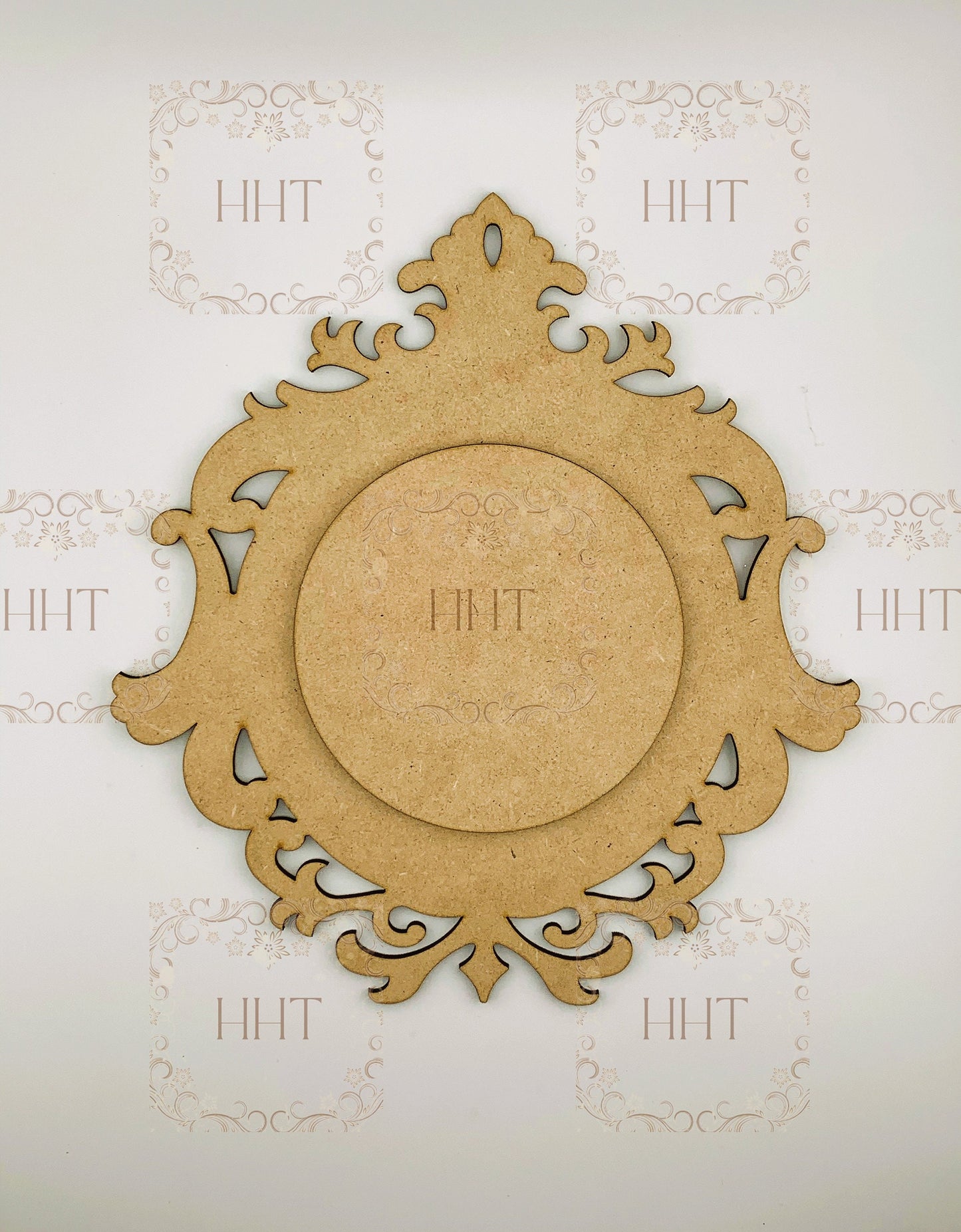 Laser Cut MDF, Vintage Style Ornament Base, Blank, Base, Decoupage, Crafts, Mixed Media, 8.5 x 9.5