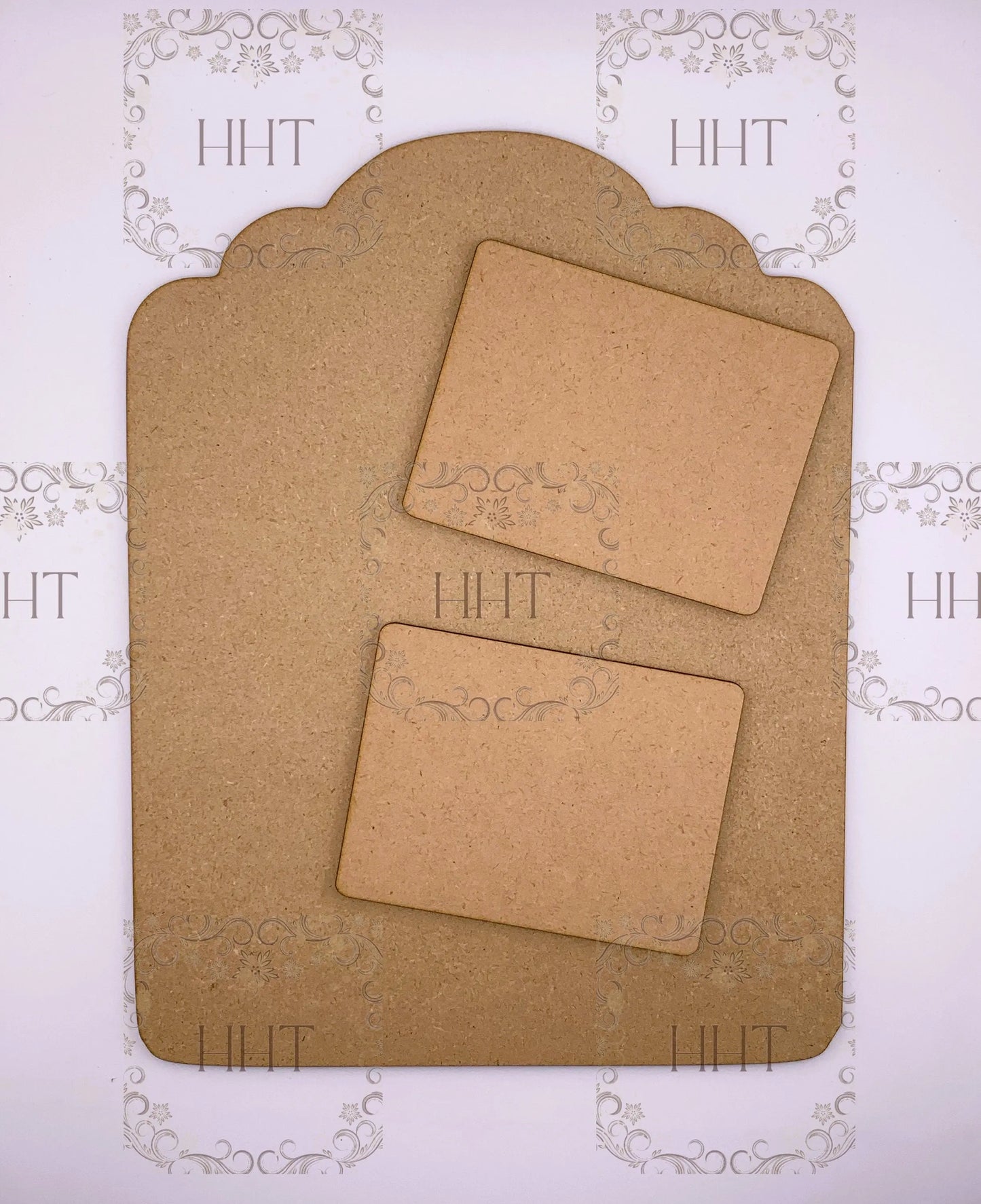 Laser Cut MDF Wood Base, 2 Overlay Rectangles, Plaque, Panel, Blank, 3 piece, Decoupage Mixed Media, Craft, Crafts, 8.5 x 11 , 1/8 , Crafts Handcrafted Holiday Traditions
