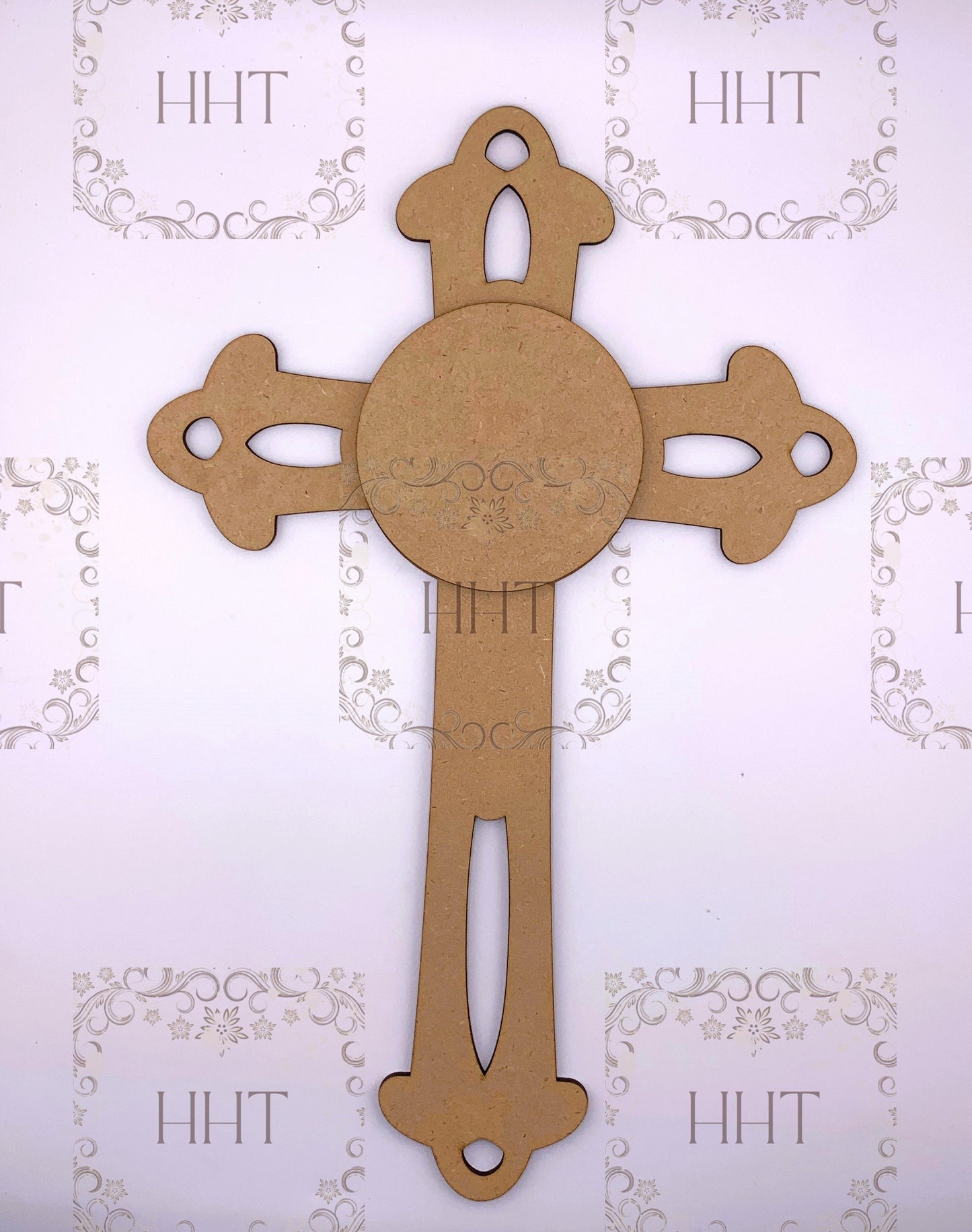 Laser Cut MDF, Blank, Base, Overlay, Cross, Plaque, Panel, 2 piece, Decoupage, Mixed Media, Crafts, 8 x 12.75 , 1/8 inch