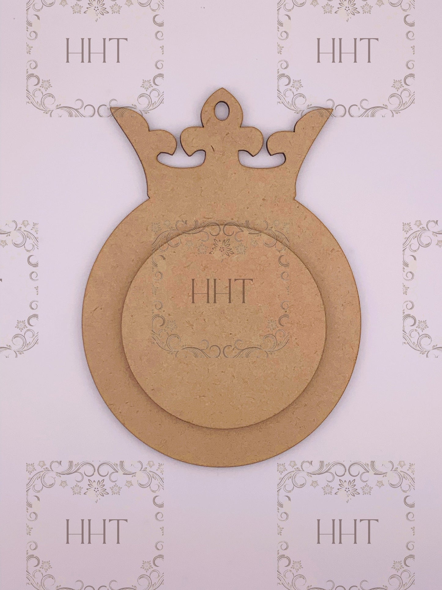 Laser Cut MDF, Ornament. Base, Blank, Princess, Queen, King, Crown, Center Overlay, 2 pc for Decoupage, Crafts, Mixed Media,, 1/8