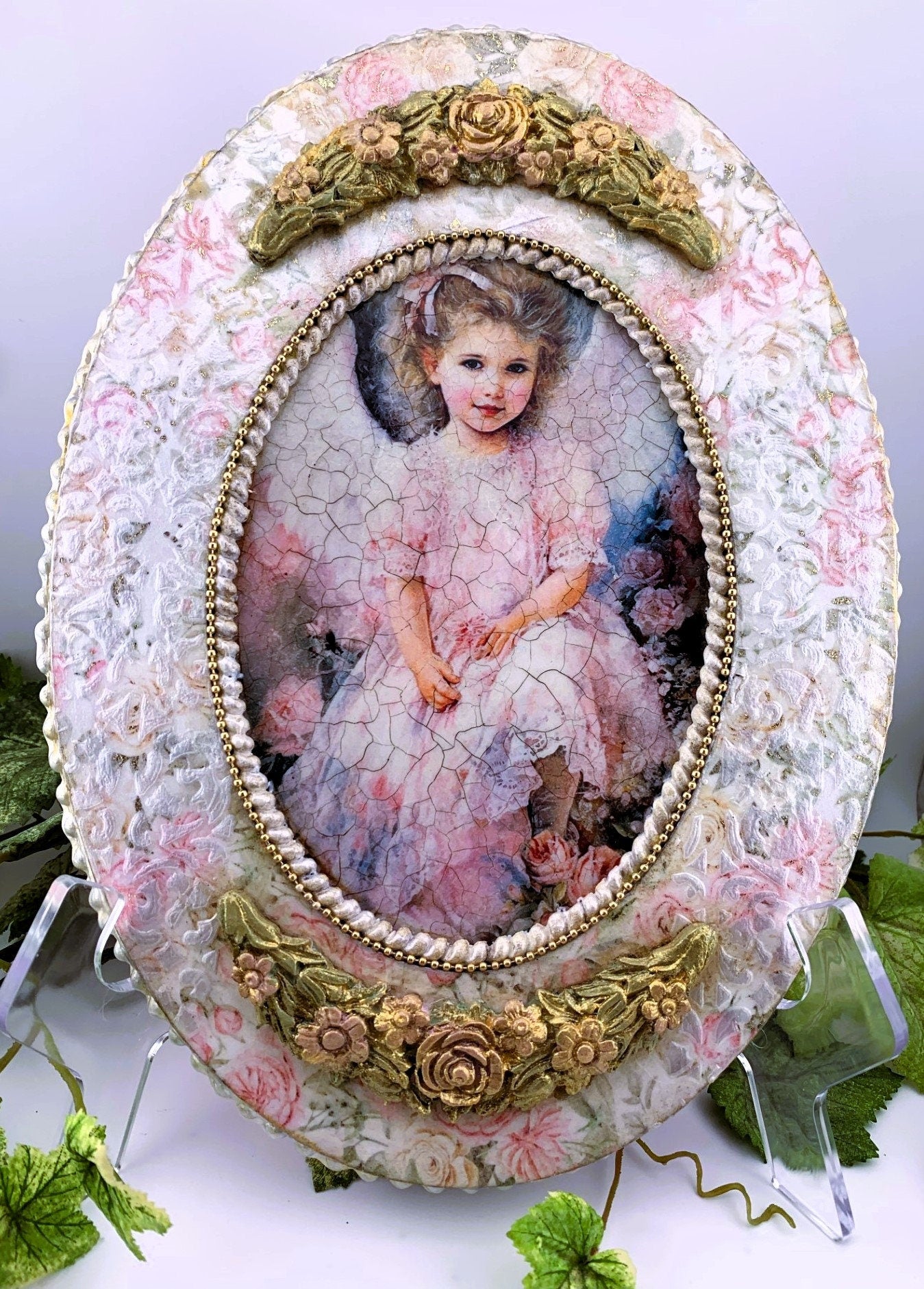 Laser Cut MDF, Wood, Large, Oval, Picture, Frame with Back, Blank, Base, 2 pc, Decoupage, Mixed Media, 8.5 x 11, 1/8 inch thick