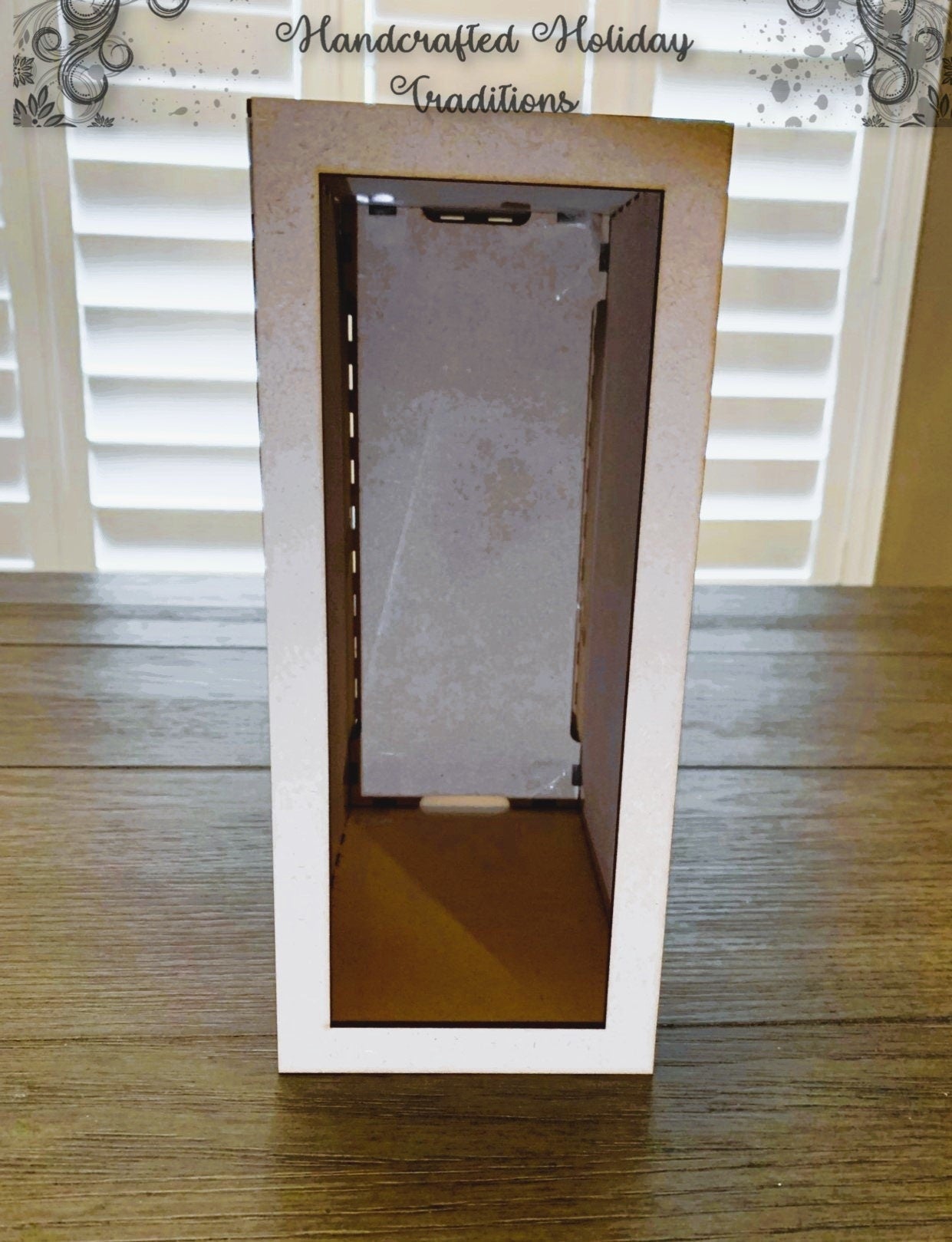 Laser Cut MDF, Book Nook Kit, Craft, Base, Blank, Canvas, for Decoupage, Mixed Media, Paintable, 8.5" deep x 9.5" high x 4.25" wide