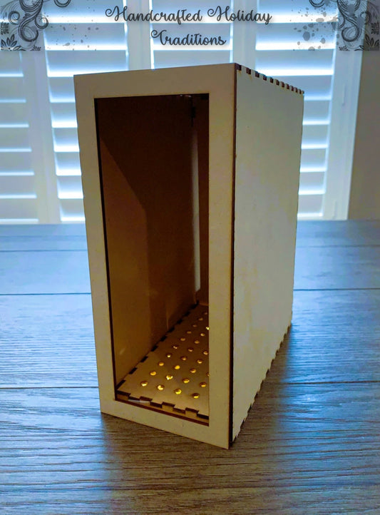 Laser Cut MDF, Book Nook Kit, Craft, Base, Blank, Canvas, for Decoupage, Mixed Media, Paintable, 8.5" deep x 9.5" high x 4.25" wide