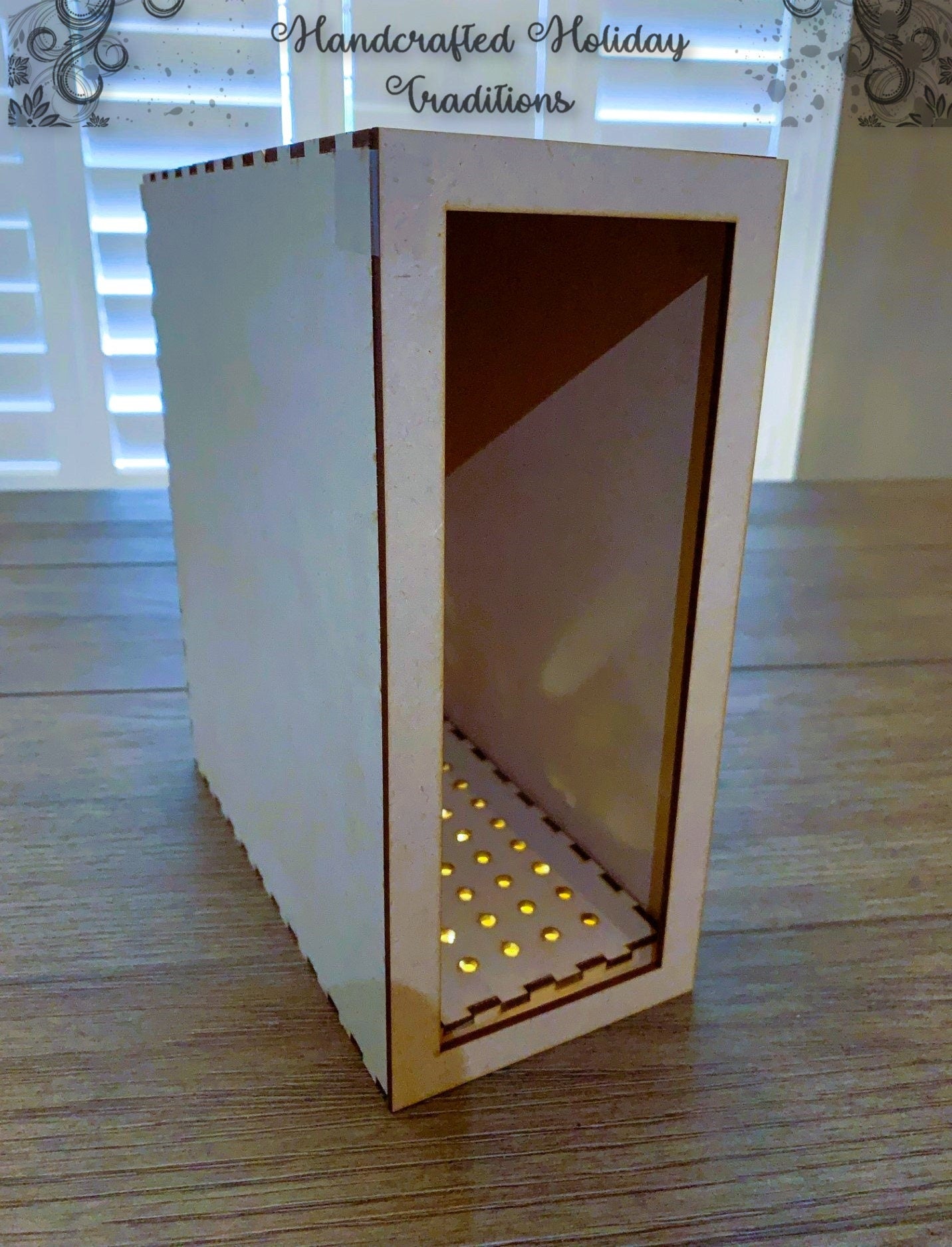 Laser Cut MDF, Book Nook Kit, Craft, Base, Blank, Canvas, for Decoupage, Mixed Media, Paintable, 8.5" deep x 9.5" high x 4.25" wide