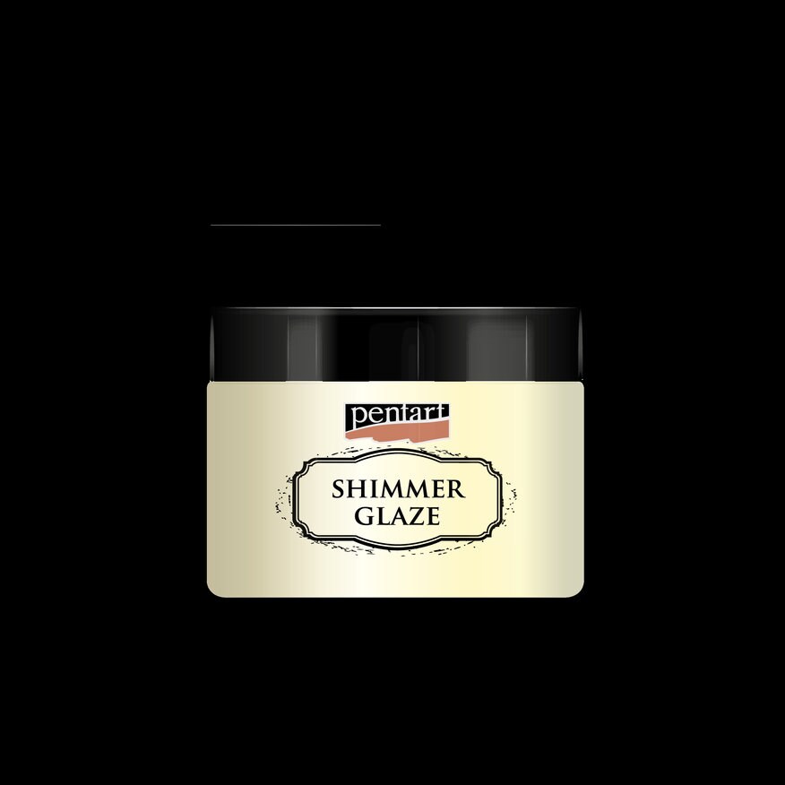 Pentart, Shimmer glaze, 150 ml, Gold, Pearl White, Sparkly, Water based, Novelties