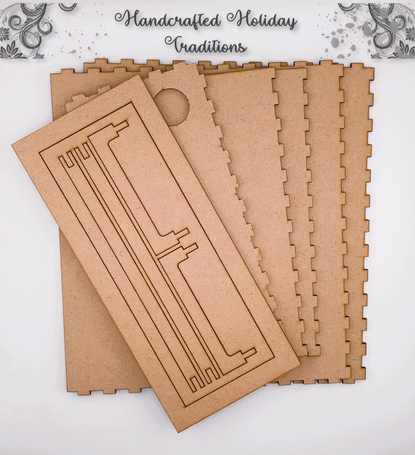 Laser Cut MDF, Book Nook Kit, Craft, Base, Blank, Canvas, for Decoupage, Mixed Media, Paintable, 8.5" deep x 9.5" high x 4.25" wide