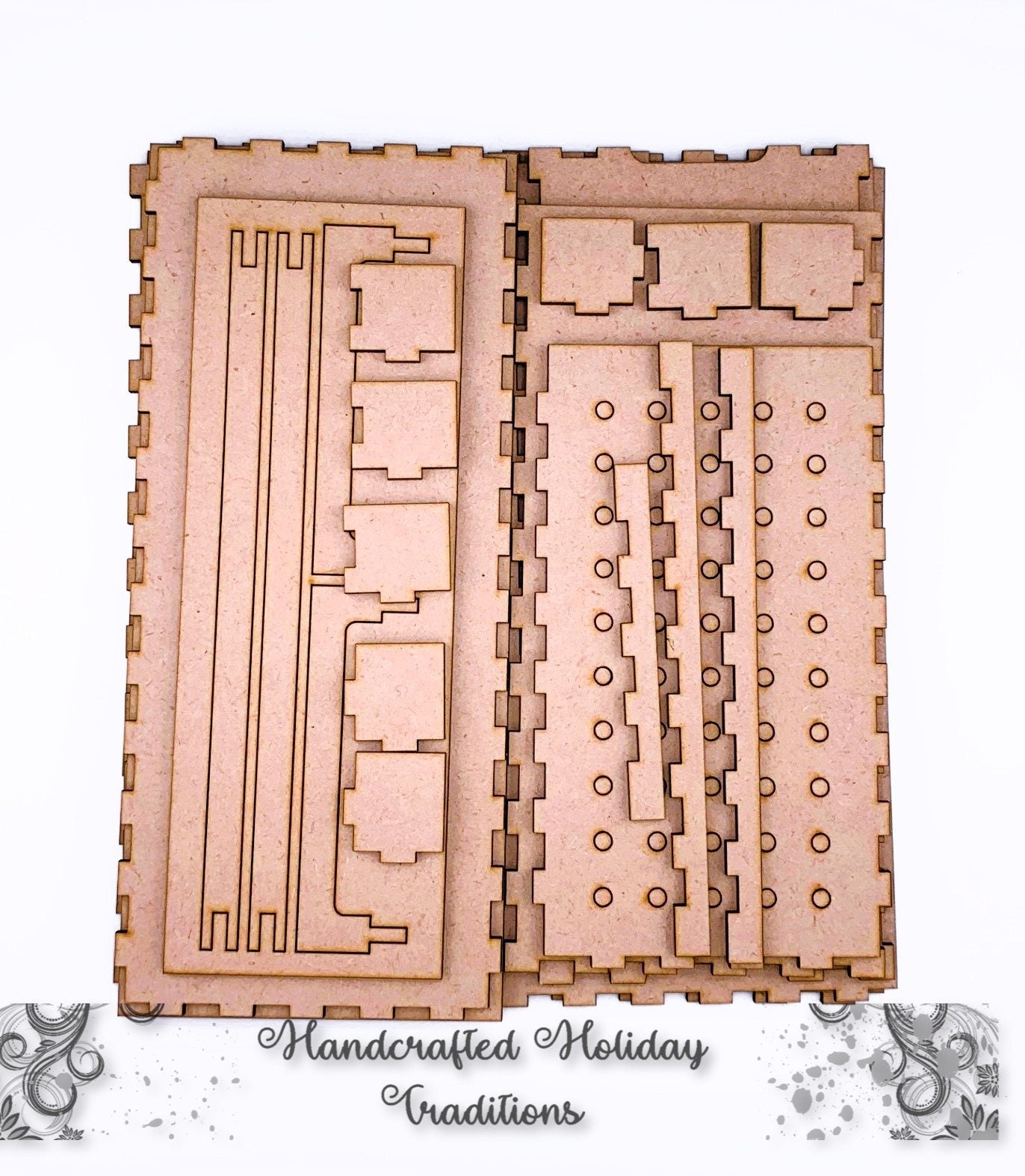 Laser Cut MDF, Book Nook Kit, Craft, Base, Blank, Canvas, for Decoupage, Mixed Media, Paintable, 8.5" deep x 9.5" high x 4.25" wide