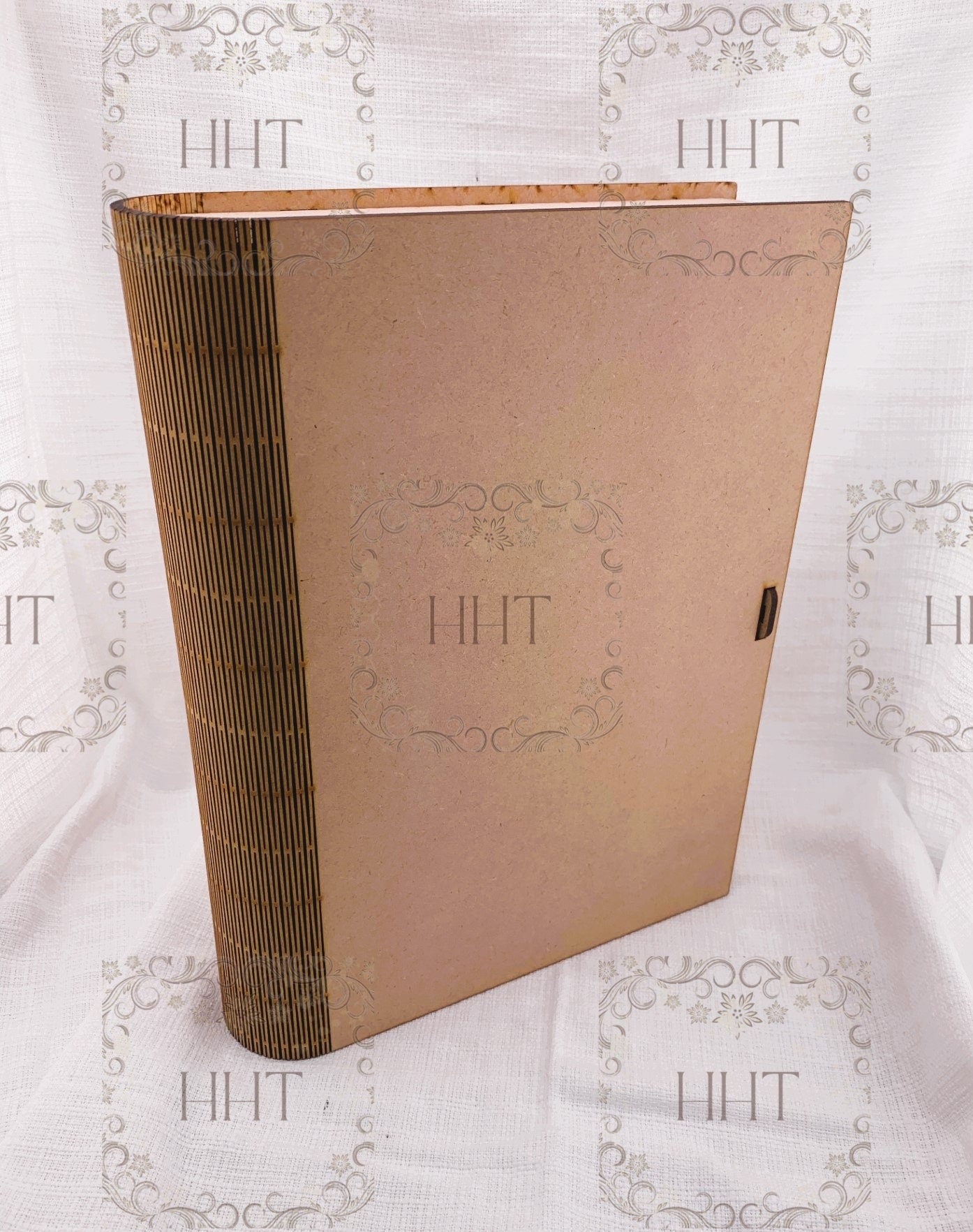 Laser Cut MDF, Book, Box, Craft, Base, Blank, Canvas, Decoupage, Mixed Media, Paintable, Self-Assembly, Buildable, 10.5" x 8" x 2.24"