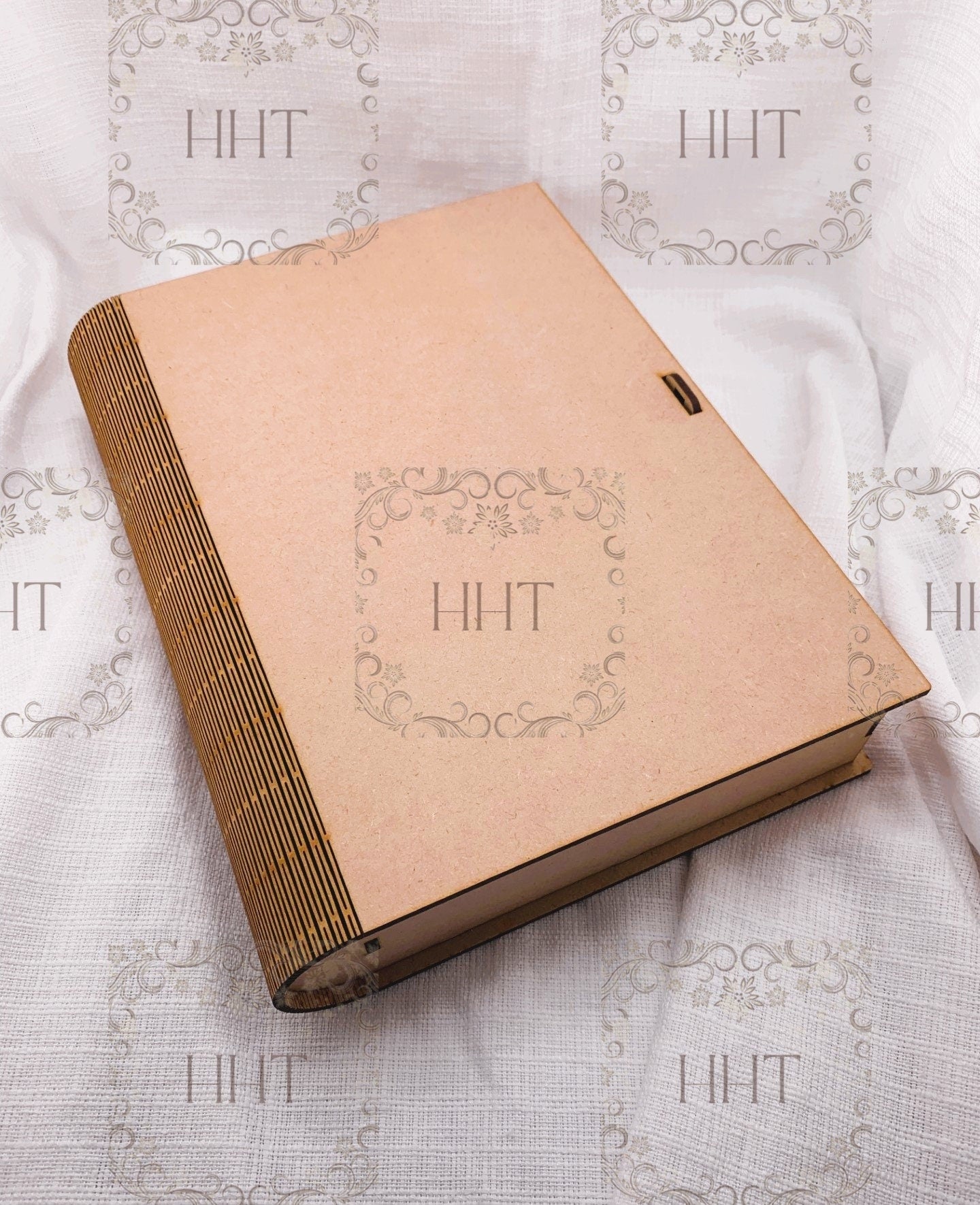 Laser Cut MDF, Book, Box, Craft, Base, Blank, Canvas, Decoupage, Mixed Media, Paintable, Self-Assembly, Buildable, 10.5" x 8" x 2.24"