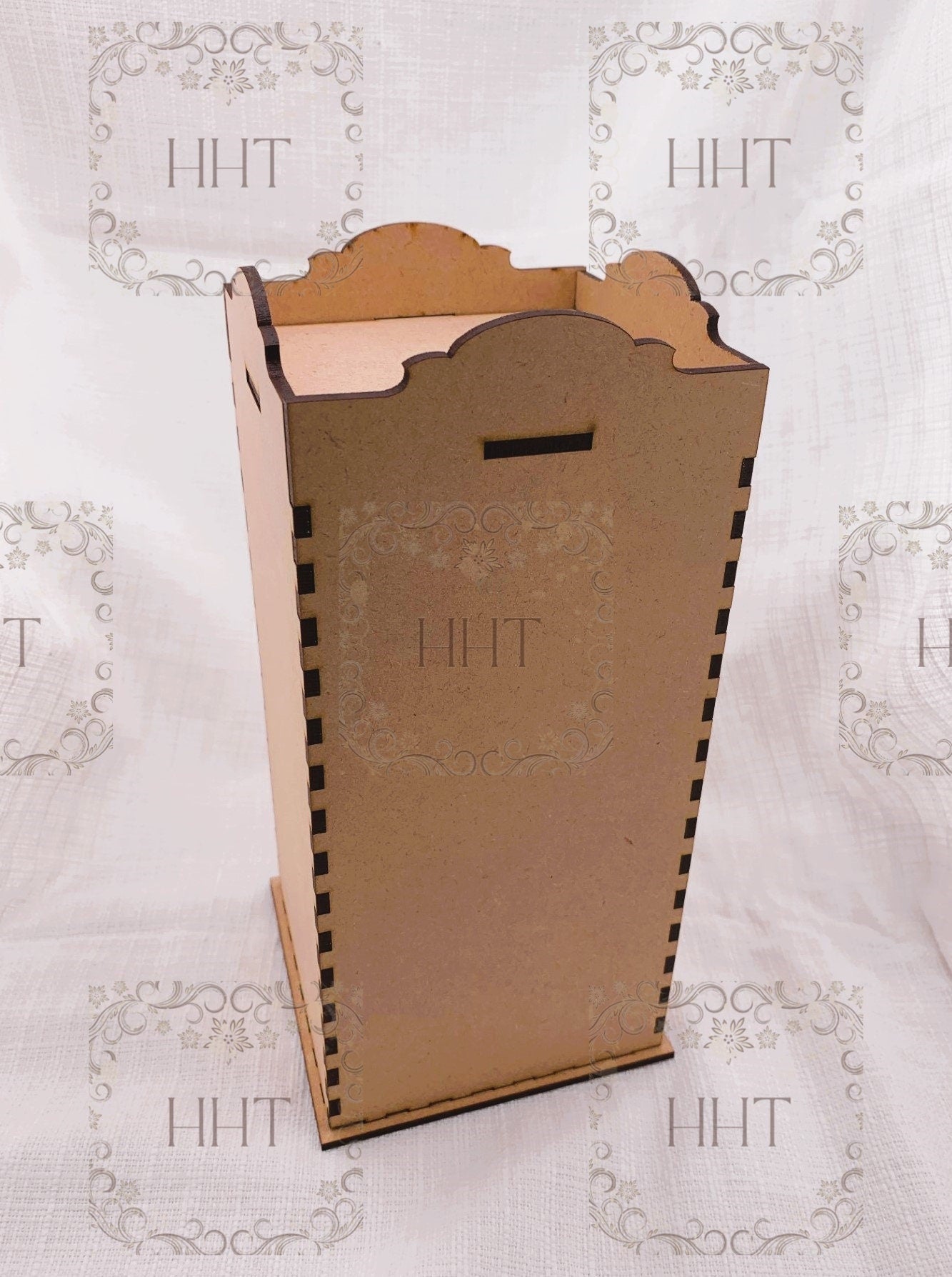 Laser Cut MDF, Candle, Holder, Pillar, Craft, Base, Blank, Canvas, Square, Decoupage Mixed Media, Crafts,, Paintable, 6 pc, 4 x 4 x 9