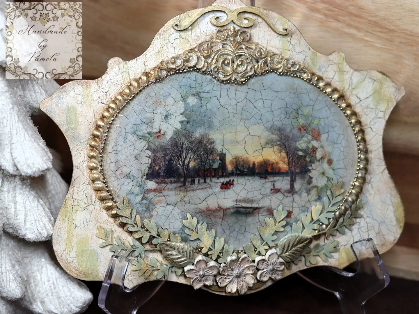 Laser Cut MDF Wood Base Blank and Overlay Plaque, Panel, 2 piece blank, Decoupage, Mixed Media, Craft, Crafts,, 10 x 8 , 1/8 , Crafts Handcrafted Holiday Traditions