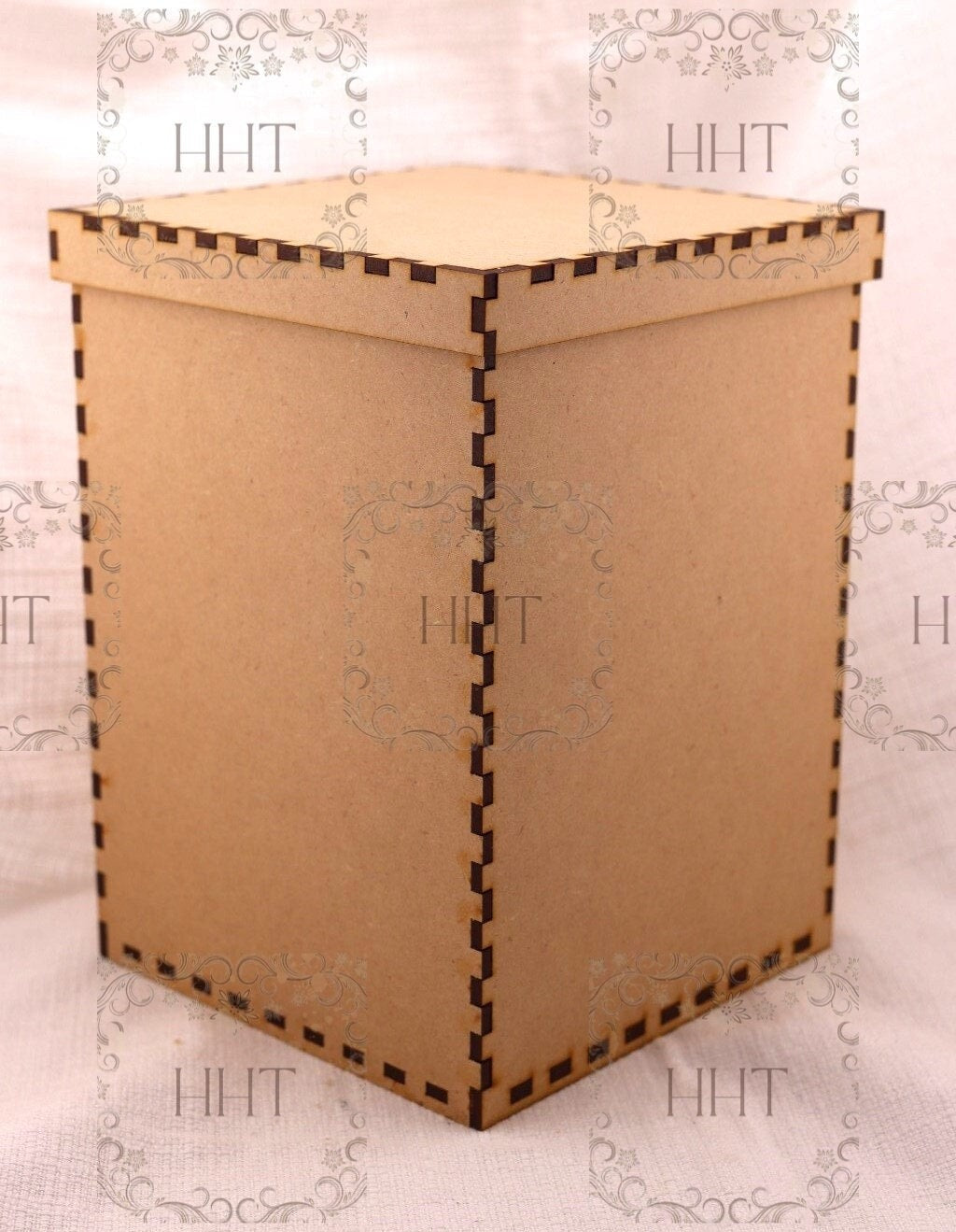 Laser Cut MDF, Basic, Box, with Lid, Buildable Kit, Craft, Base, Blank, Canvas, Decoupage, Mixed Media, Paintable, 10 pc, 2 sizes, Crafts