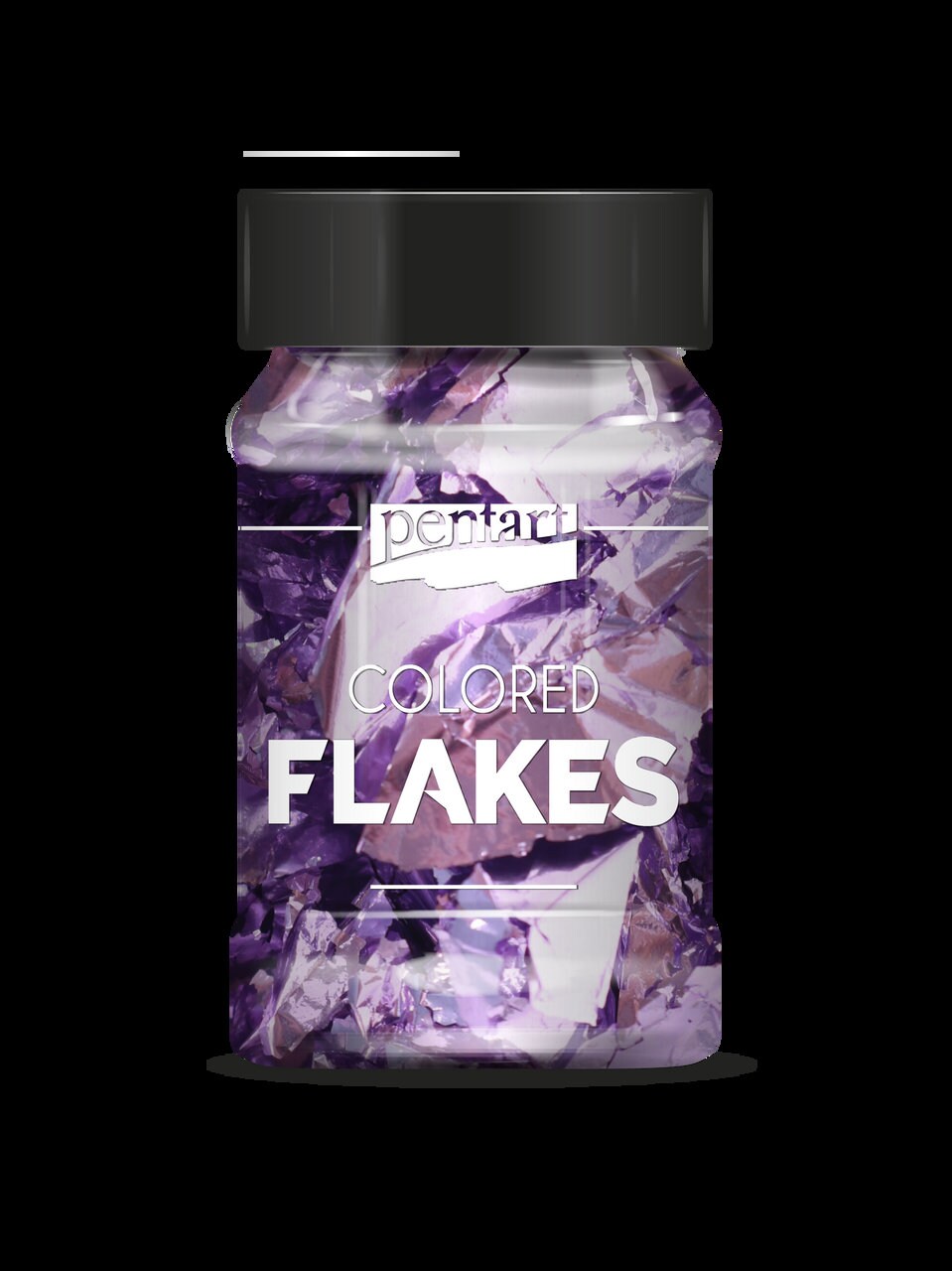 Pentart, Galaxy Flakes, Colored Foil Flakes, 1 g, Pink, Saturn Green, Light Purple, Blue, Red, Metal Leaf Flakes, Metallic, Gilding