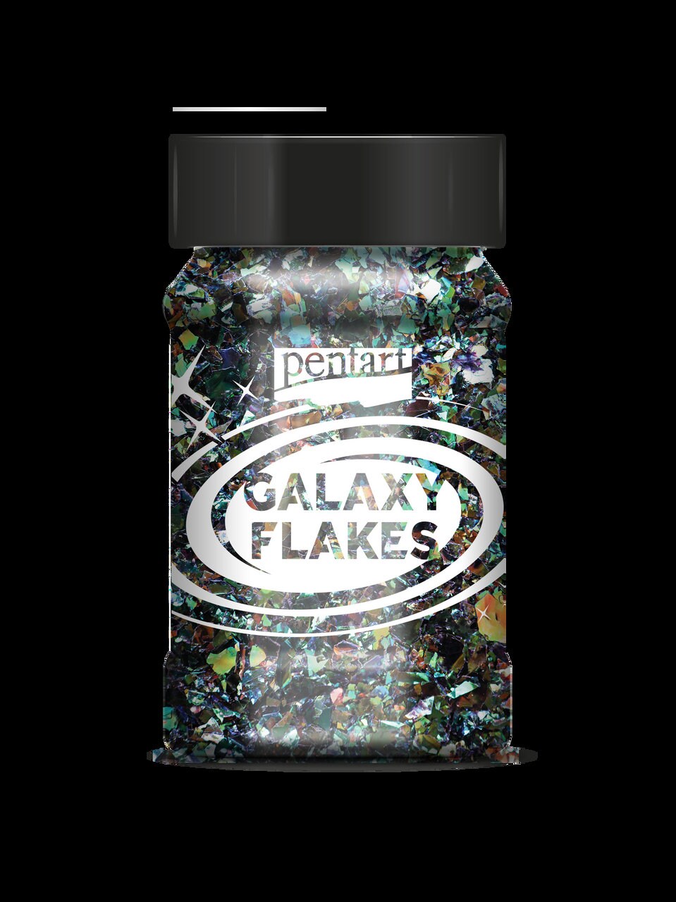 Pentart, Galaxy Flakes, Colored Foil Flakes, 1 g, Pink, Saturn Green, Light Purple, Blue, Red, Metal Leaf Flakes, Metallic, Gilding