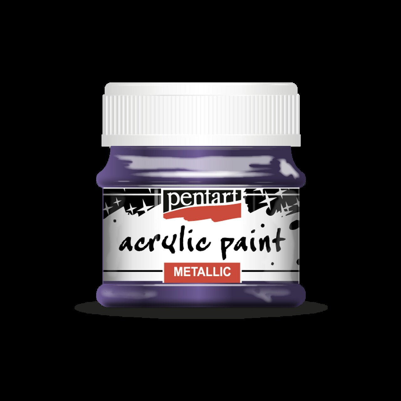 Pentart, Acrylic Paint Metallic 50 ml, Silver Touch, Golden Touch, Silver Purple, Golden Red, Brass, Ivy Green, Graphite, Water-based