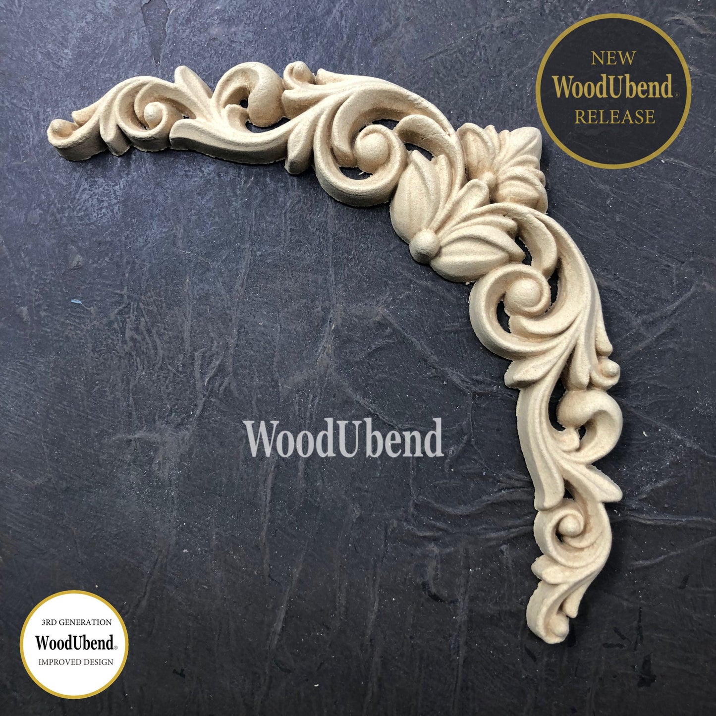 WoodUbend, Pack Of Two, Scroll, Swag, Pediments WUB6060 10 x 21 cm