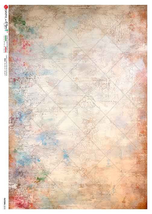 Paper Designs, 2024 Release, Soft Vintage Grunge Journal Page, background, Wallpaper, 0255, A4 8.3" X 11.7" Rice Paper for Decoupage