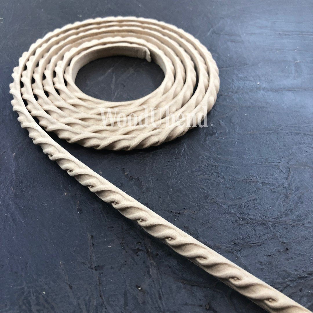 WoodUbend, Pack of Two, Cable & Bead, TR735.1, Leaf and Berry Crossband, TR740.1, Petite Reeded Scrolls, TR739.1, Trims, Moldings