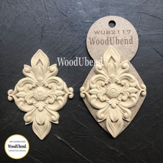 WoodUbend, Pack Of Two, Vintage Style, Centerpieces, WUB2117 10.5 × 7.5 cm