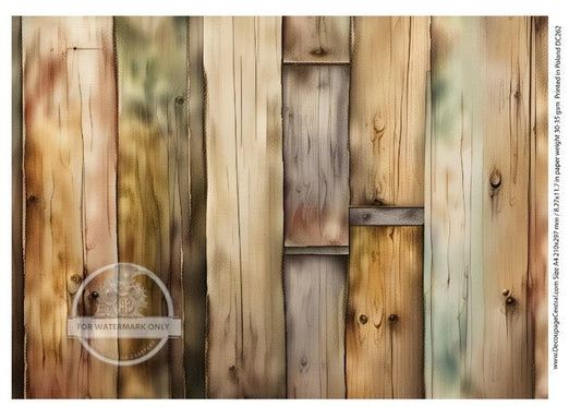 Decoupage Central, Shiplap, Weathered, Wood, Background, Wallpaper, DC262, Rice Paper, Decoupage, Mixed Media, A4 8.27x11.69