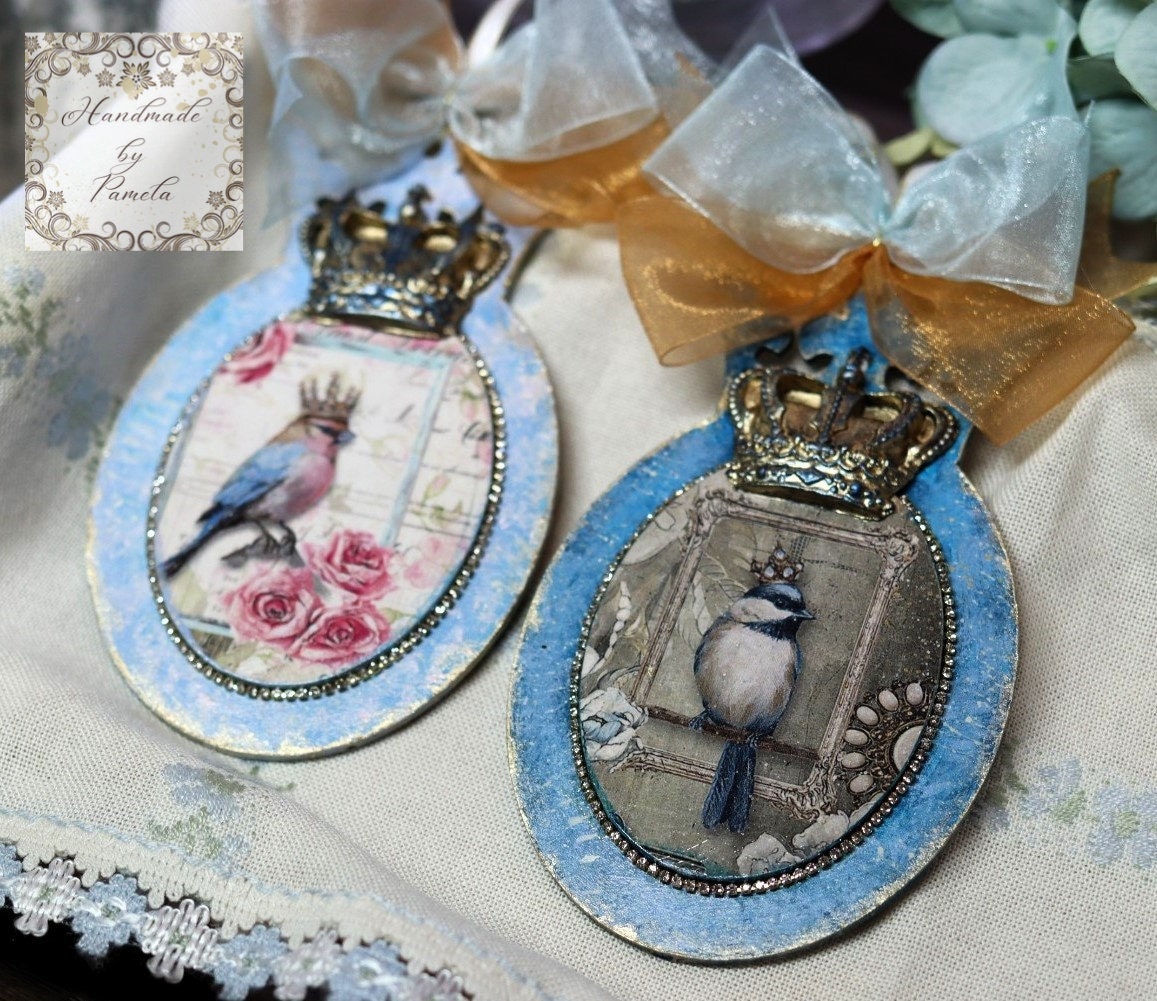 Laser Cut MDF, Ornament. Base, Blank, Princess, Queen, King, Crown, Center Overlay, 2 pc for Decoupage, Crafts, Mixed Media,, 1/8