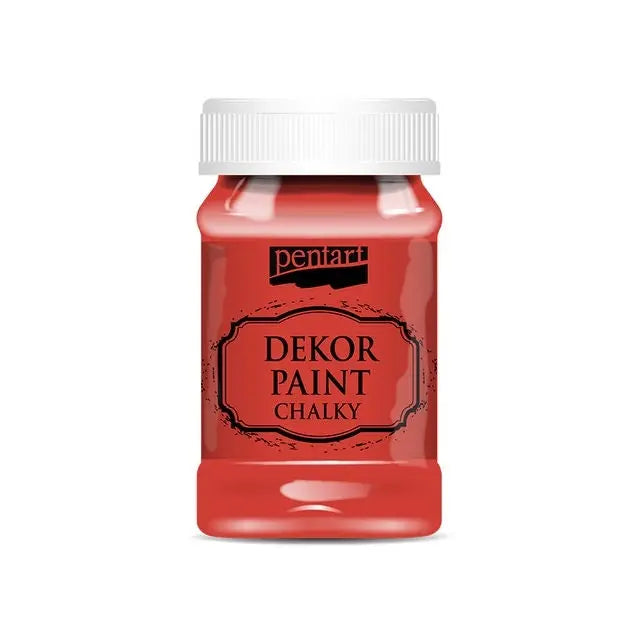 Pentart, Dekor, Chalk Paint, Blackberry, Blue, Mustard Yellow, Red, Chalky Paint, Water based, Matte, 100 ml Pentart