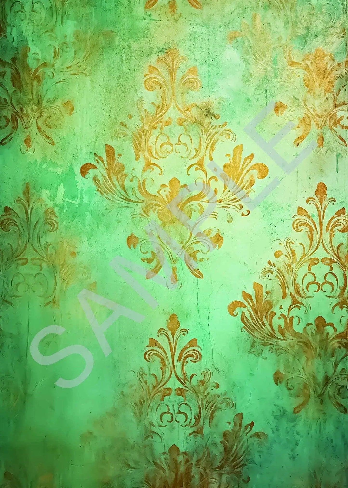 Calambour, Rice Paper, Italian Design, Dreamscape Damask Pattern, Background, 2024 Release, Shabby Chic, Vintage Style, T174, A4 9 x 12.5 in Calambour