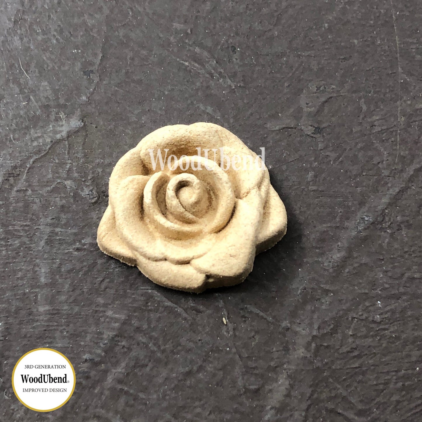 WoodUBend, Pack Of Five Small Roses, Flowers, WUB0328 3 cm, 1.18"