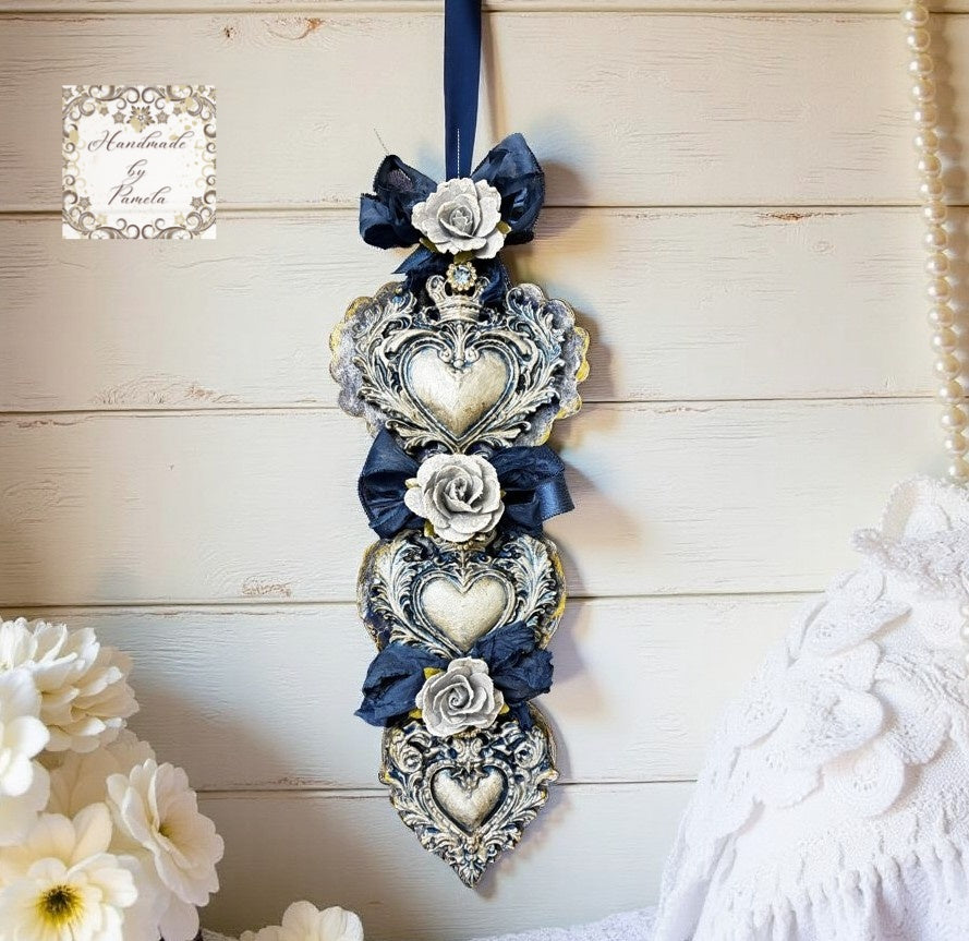 Laser Cut, MDF, Vintage Style LaBlanche Castings, Hearts, Backing, Ornaments, Blank, Base, Decoupage, Mixed Media, Crafts