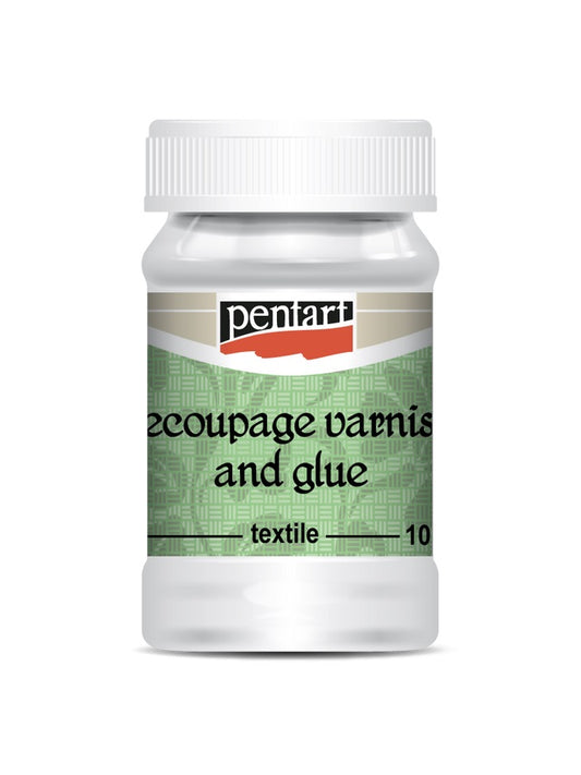 Pentart, Decoupage Varnish and Glue, Textile, Washable, 100 ml, SKU 1456