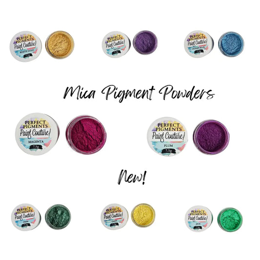 Paint Couture, Perfect Pigments, New 2026, Fine Mica Powder, Non-toxic, Shimmery, Purples, Green, Yellow, Magenta, Metallic, 1/4 oz, 7.5 g Paint Couture!