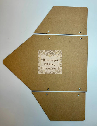 Laser Cut, MDF, Vintage Style, 3 piece, Triptych, Church, Table Top, Screen, Base, Blank, Plaque, Panel, Decoupage, Mixed Media, Crafts Handcrafted Holiday Traditions