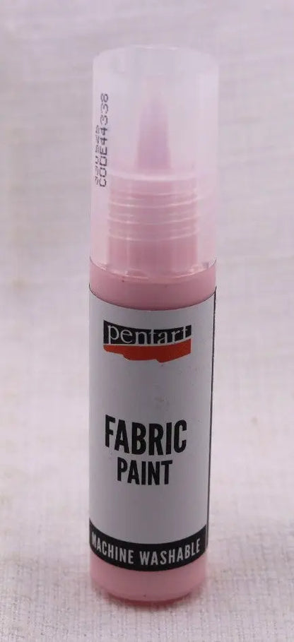Pentart, Fabric, Textile, Leather, Paint, Pen, 20 ml Water Based, Washable, Pink, Rose, Dark Blue, Pearl White, Pine Green Pentart