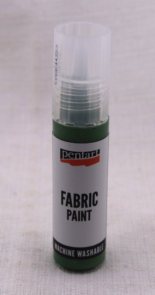 Pentart, Fabric, Textile, Leather, Paint, Pen, 20 ml Water Based, Washable, Pink, Rose, Dark Blue, Pearl White, Pine Green