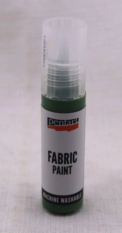 Pentart, Fabric, Textile, Leather, Paint, Pen, 20 ml Water Based, Washable, Pink, Rose, Dark Blue, Pearl White, Pine Green Pentart
