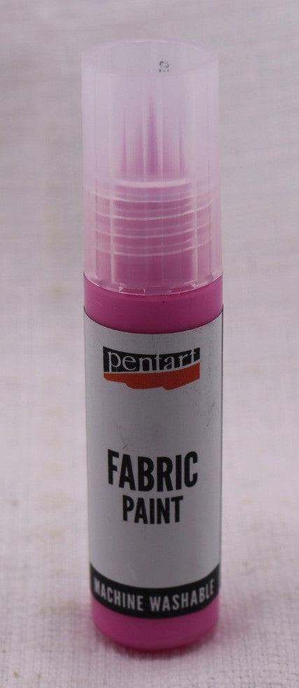 Pentart, Fabric, Textile, Leather, Paint, Pen, 20 ml Water Based, Washable, Pink, Rose, Dark Blue, Pearl White, Pine Green