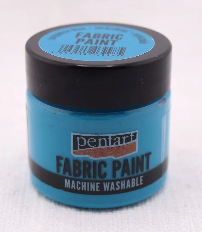 Pentart, Fabric, Textile, Leather, Paint, 50 ml Water Based, Washable, White, Pine Green, Black, Turquoise Blue, Turquoise Green, Purple Pentart
