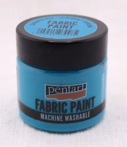 Pentart, Fabric, Textile, Leather, Paint, 50 ml Water Based, Washable, White, Pine Green, Black, Turquoise Blue, Turquoise Green, Purple Pentart