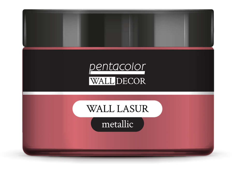 Pentart, Wall Lasur, Metallic, Antique, Gel, 150 ml, Patina Blue and Green, Blue-gold, Gold, Pearl Rose, Red Copper