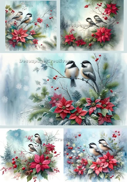 Handcrafted, laser cut MDF, Christmas Ornament, Birds, Vintage, Shabby Chis Style Handmade by Pamela