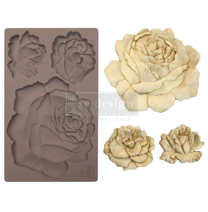 Re-Design with Prima,  Food Safe, Etruscan Rose, Roses, Mould, 5″x8″, Decorations, Silicone Mold, Craft Supplies Re-Design with Prima