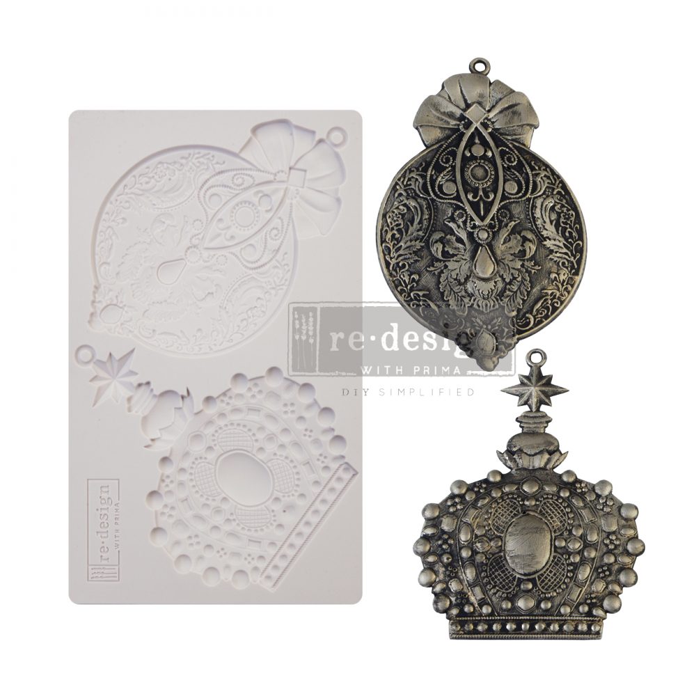 Redesign with Prima, Victorian Adornments, Christmas, Ornaments, Decorations, Silicone Mold, 5″X8″, Craft Supplies