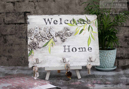 Re-Design with Prima, Avian Love, Birds, Mould, Decorations, Food Safe, Silicone Mold, 5″x10″, 8mm Re-Design with Prima